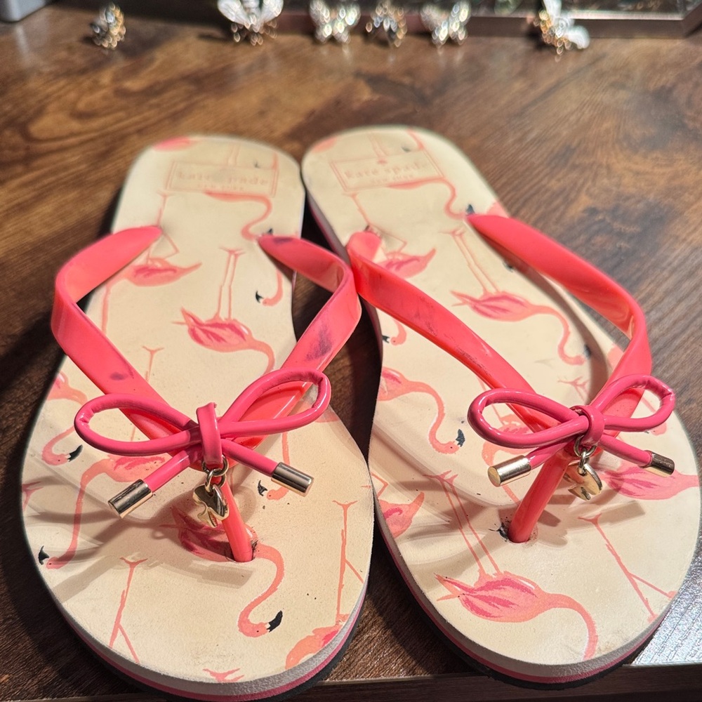 Kate Spade Pink Flamingo Slippers